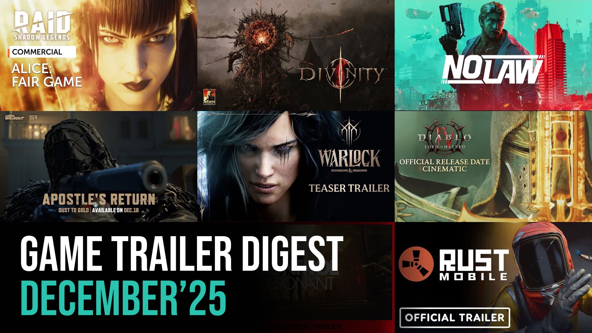 Digest of The Most Interesting Trailers: December'25